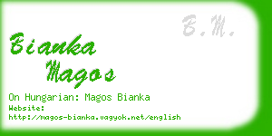 bianka magos business card